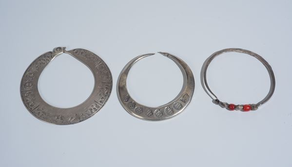 Tre bracciali in argento