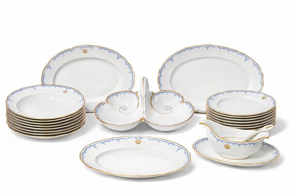 KPM (Königliche Porzellan-Manufaktur Berlin) - Servizio da tavola in porcellana decorata