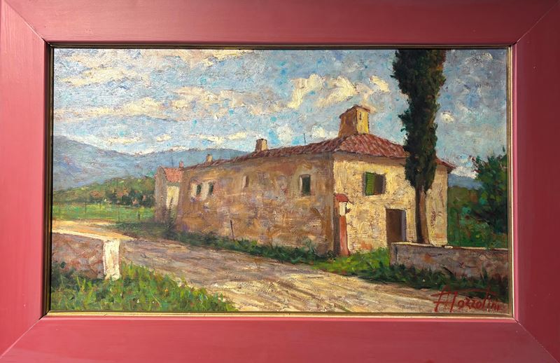 Tozzolini, Casolare - Olio su legno