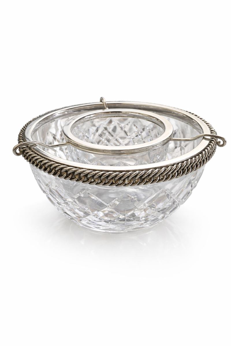 Hermès - Portacaviale in cristallo molato e argento