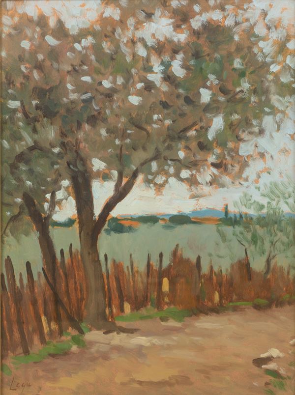 Silvestro Lega - Scorcio campestre