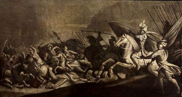 Antonio Tempesta : Scena di battaglia  - olio su tela - Asta Dipinti e Disegni dal XV al XIX secolo - DAMS Casa d'Aste