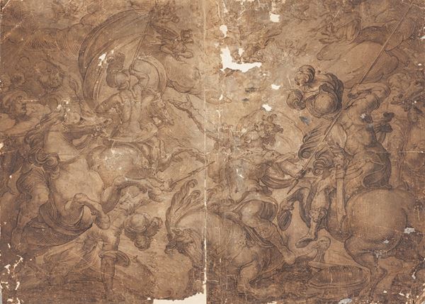 Antonio Tempesta - Scena di battaglia tra cavalieri