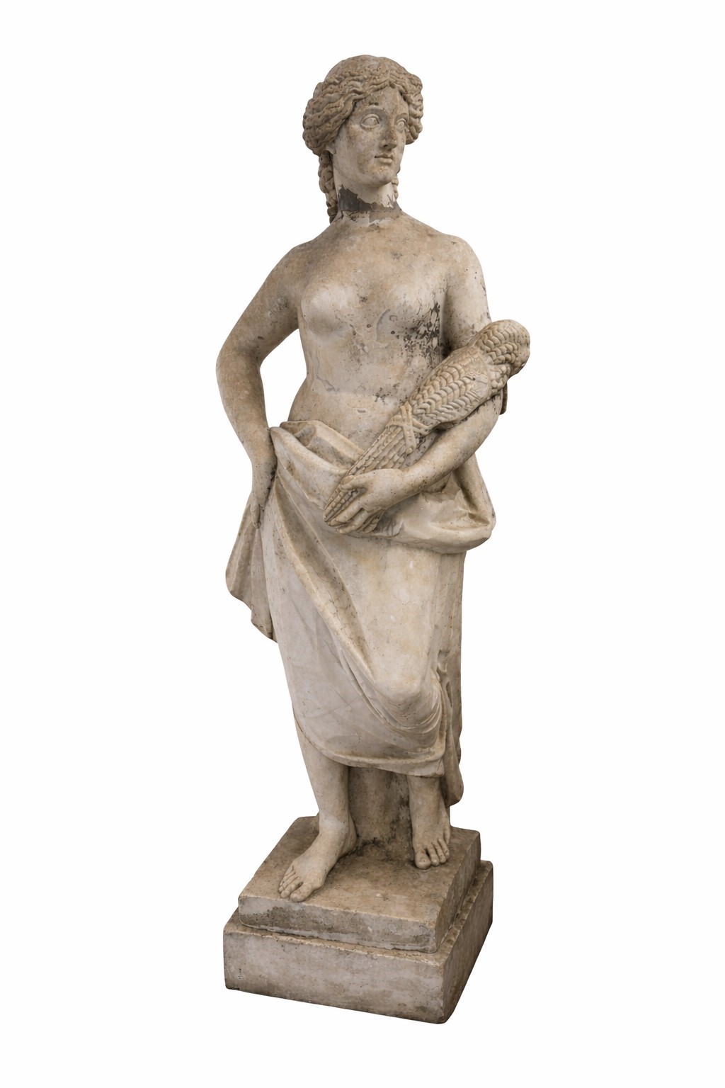 Cerere, scultura a tutto tondo in marmo bianco di Carrara (fine XIX secolo)