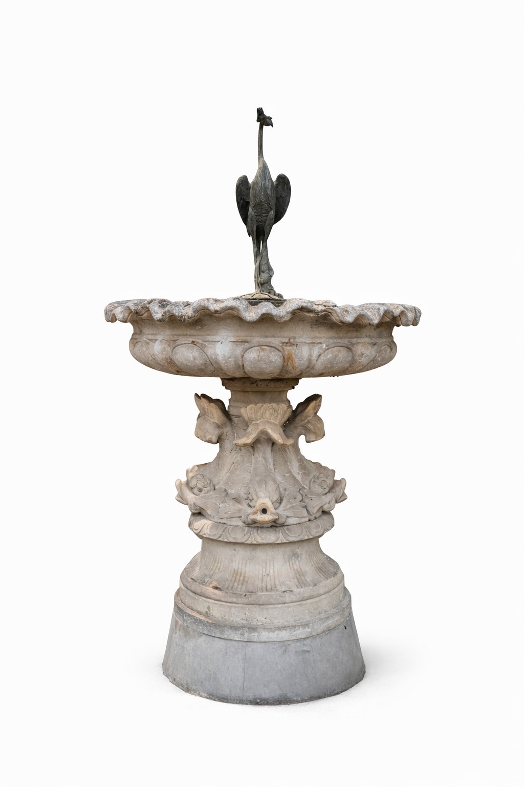 Fine del XIX secolo, Grande fontana ornamentale, bronzo e pietra