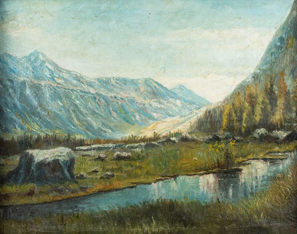 Pompilio Seveso - Paesaggio alpino