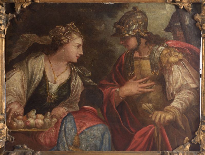 Valentin Lefebvre - Davide e Abigail, olio su tela