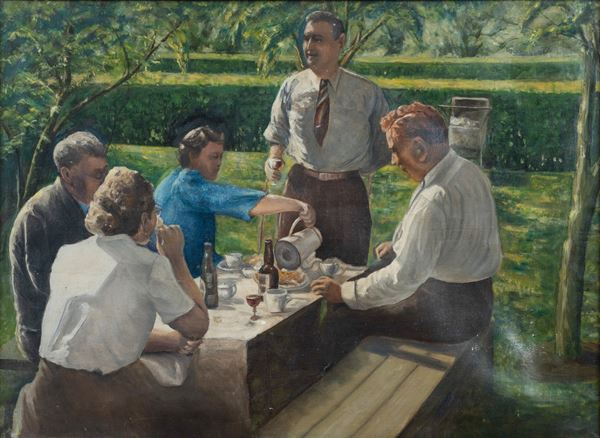 Pittore danese - Scena conviviale 