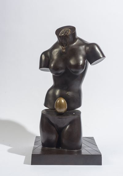 Vénus spatiale, bronzo a patina marrone e dorata (1984)