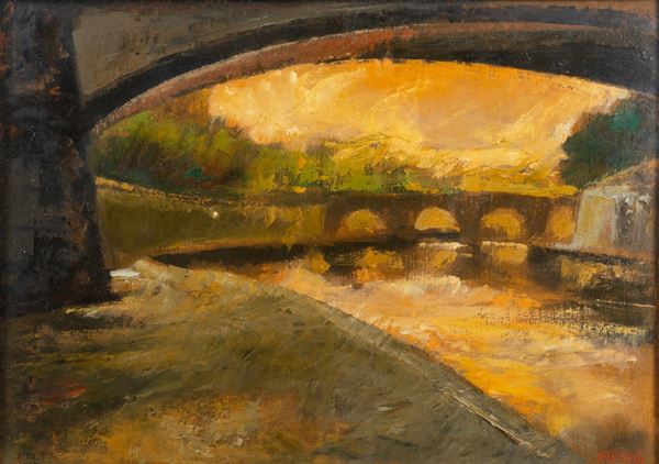 Ugo  Attardi - Ponte sul Tevere
