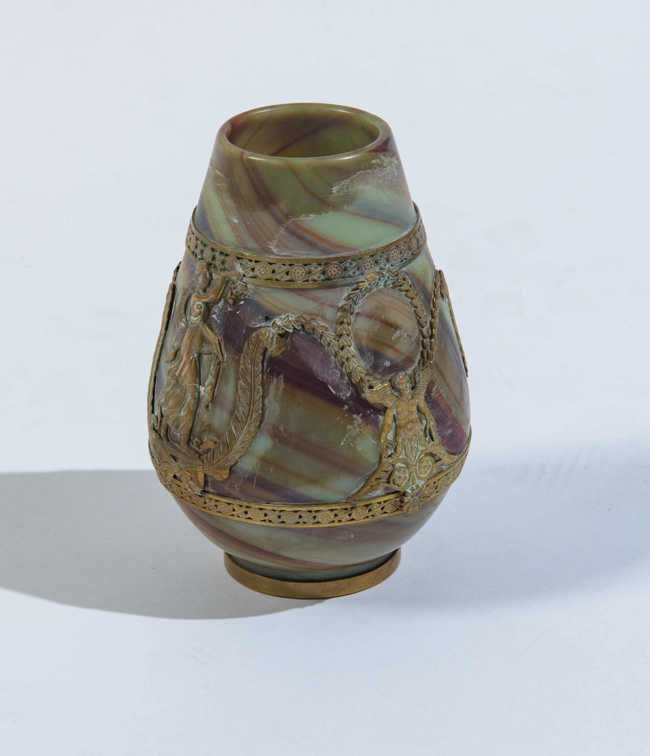 Vaso in calcedonio e bronzo dorato, Fine XIX secolo