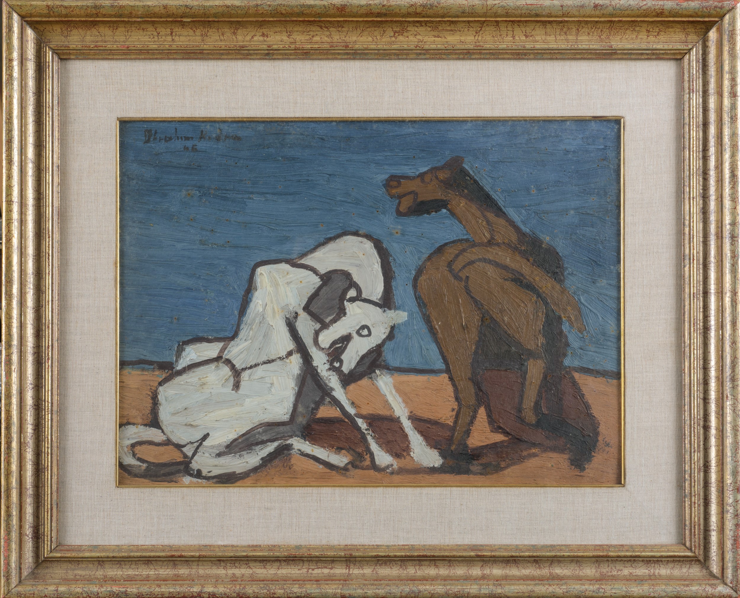 Ibrahim Kodra - Lupi, olio su tavola (1945)