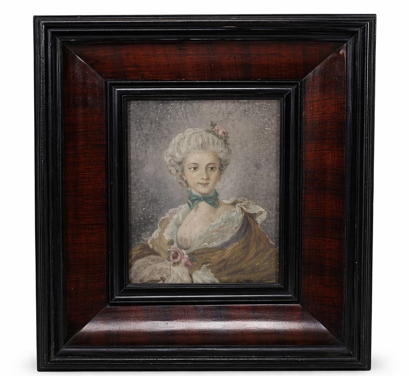 Ritratto di nobildonna, olio su tela, in cornice