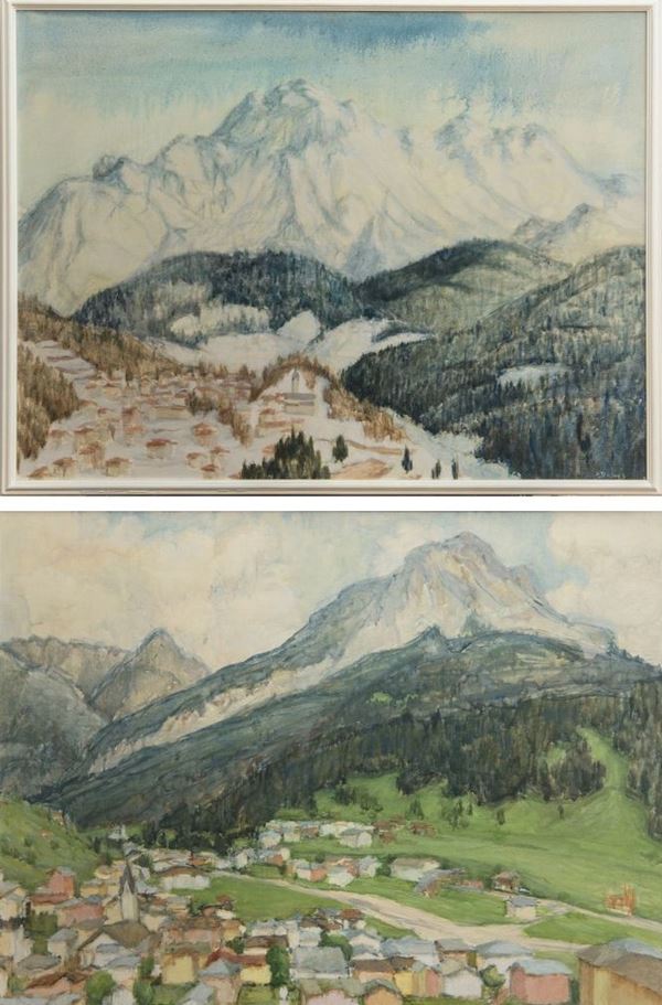 Coppia di paesaggi - R. Dubros