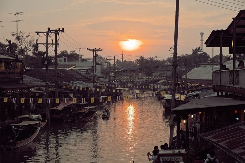 Teddy Marks - Sunset At Floating Market