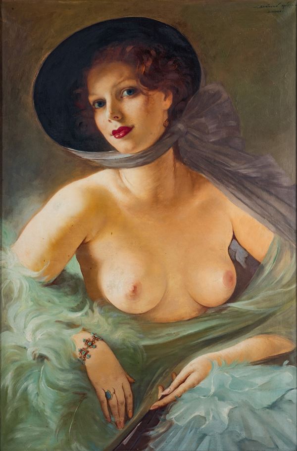 Maria Szantho - Ritratto di donna con cappello