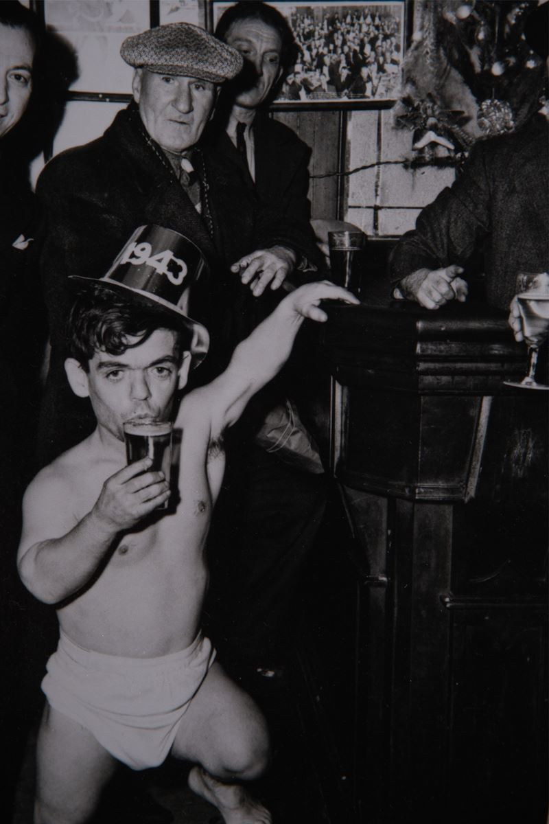 Weegee - Shorty, The Bowery Cherub, New Year’s Eve At Sammy’s Bar, New York