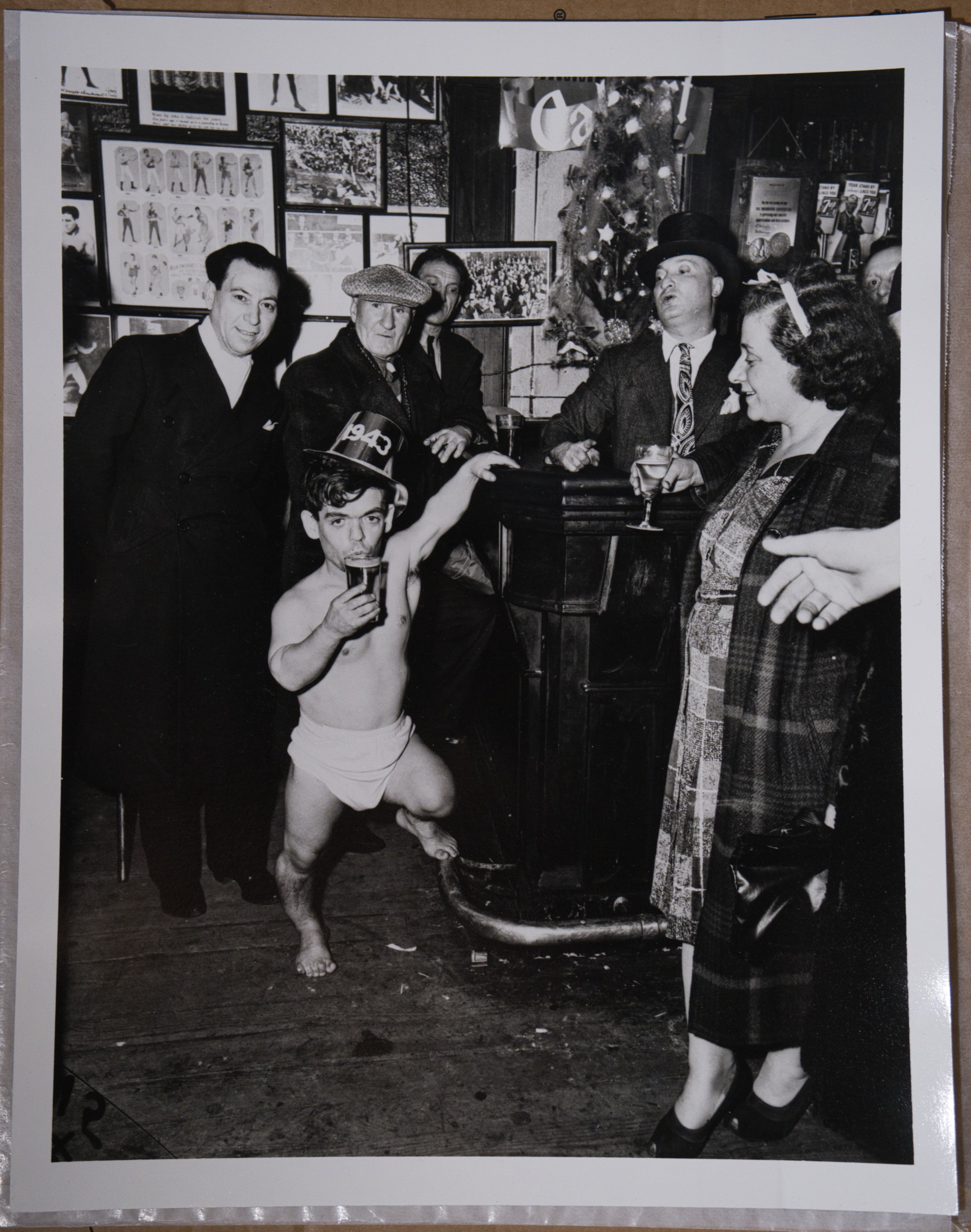 Weegee - Shorty, The Bowery Cherub, New Year’s Eve At Sammy’s Bar, New York