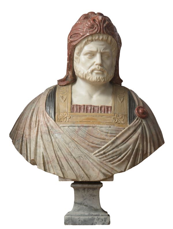 Grande busto di Ercole con il vello
