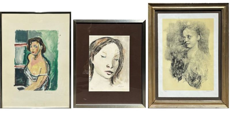 AA.VV. Set di tre litografie