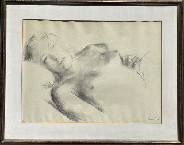 Giacomo Manzù - Nudo femminile sdraiato