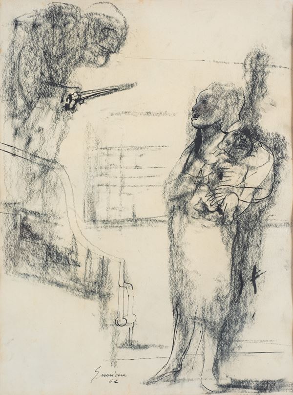Piero Guccione - Studio di figure