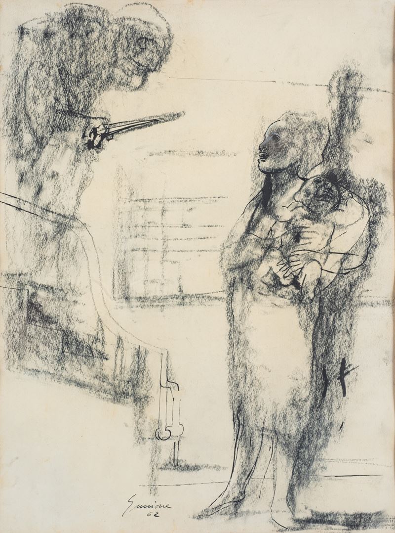 Piero Guccione - Studio di figure