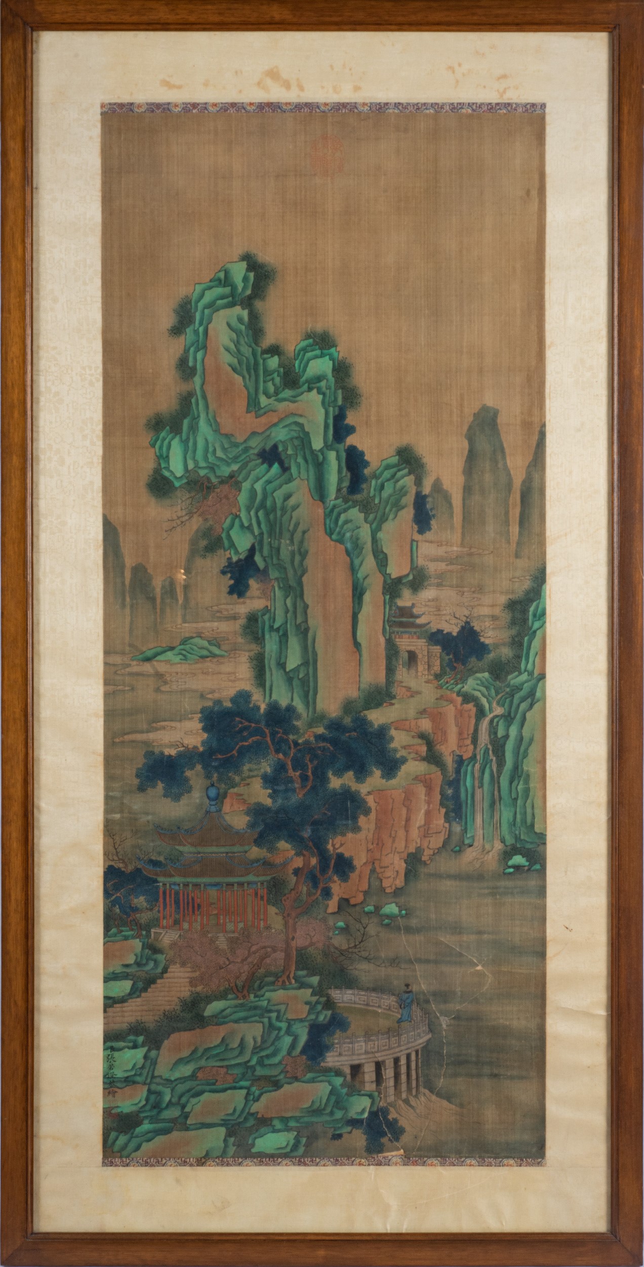 Zhang Ruocheng, Paesaggio, acquarello su seta