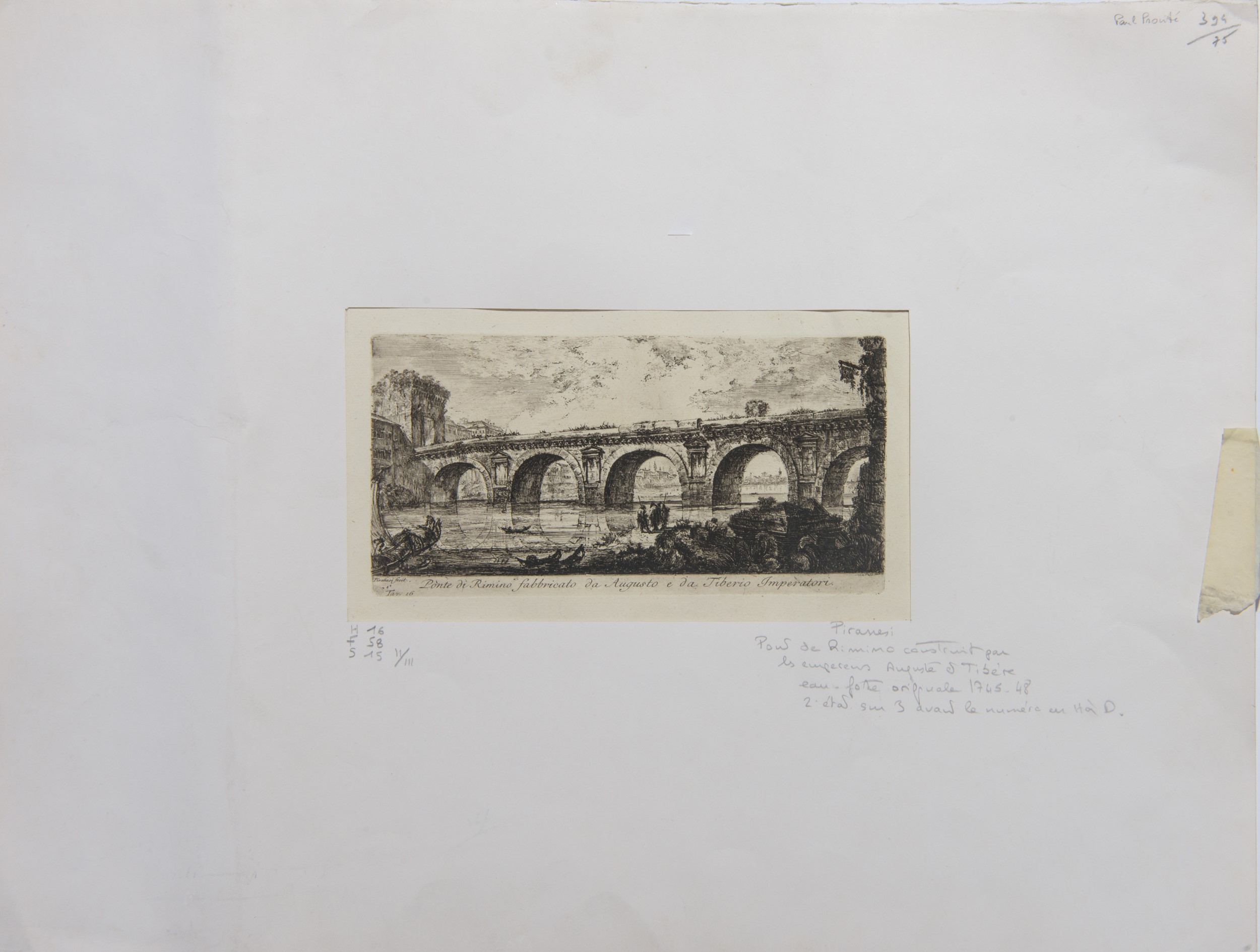 Giovanni Battista Piranesi - Ponte di Tiberio a Rimini