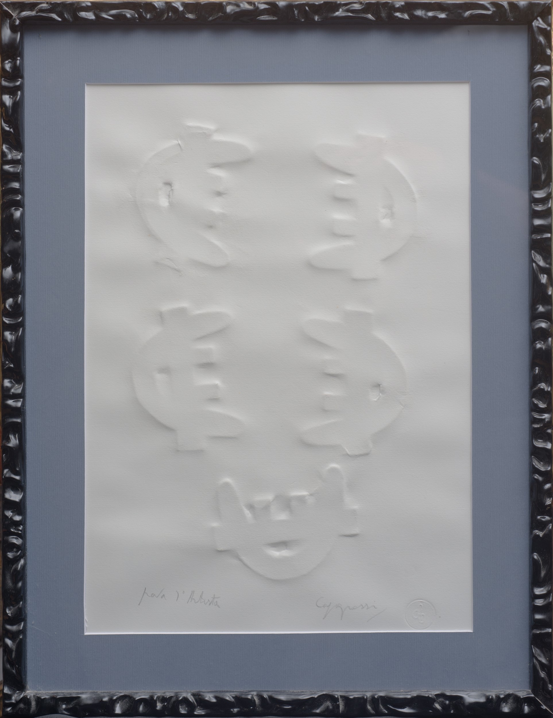Giuseppe Capogrossi - Rilievo bianco, calcografia su carta