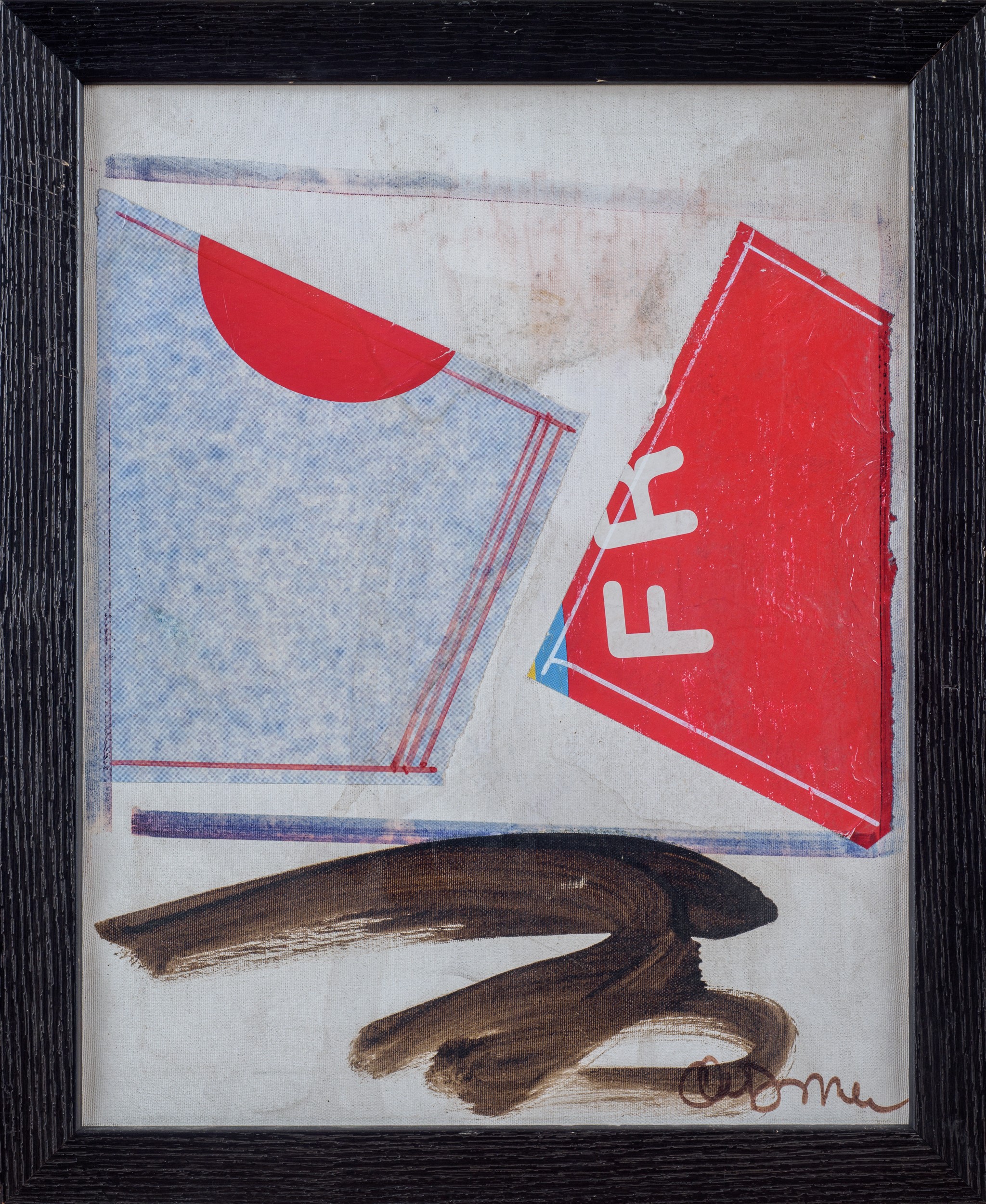 Antonio del Donno - Senza titolo (olio e collage su tela)