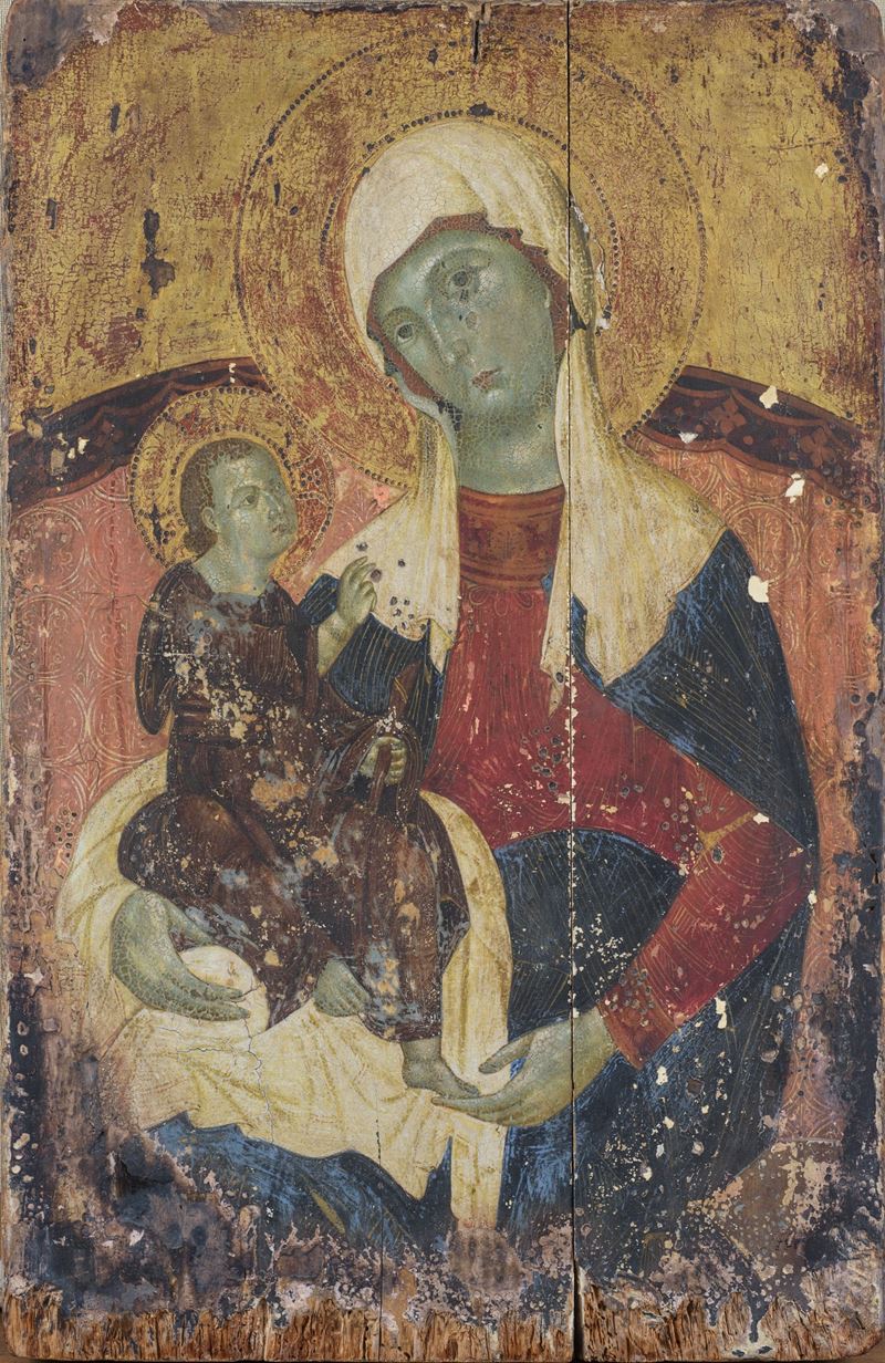 Madonna col bambino in trono