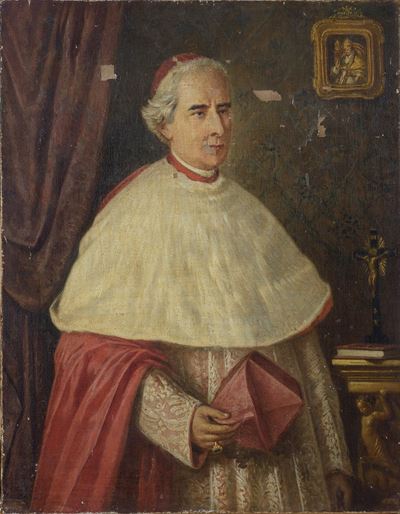 Ritratto del Cardinale Luigi Amat di San Filippo e Sorso, olio su tela