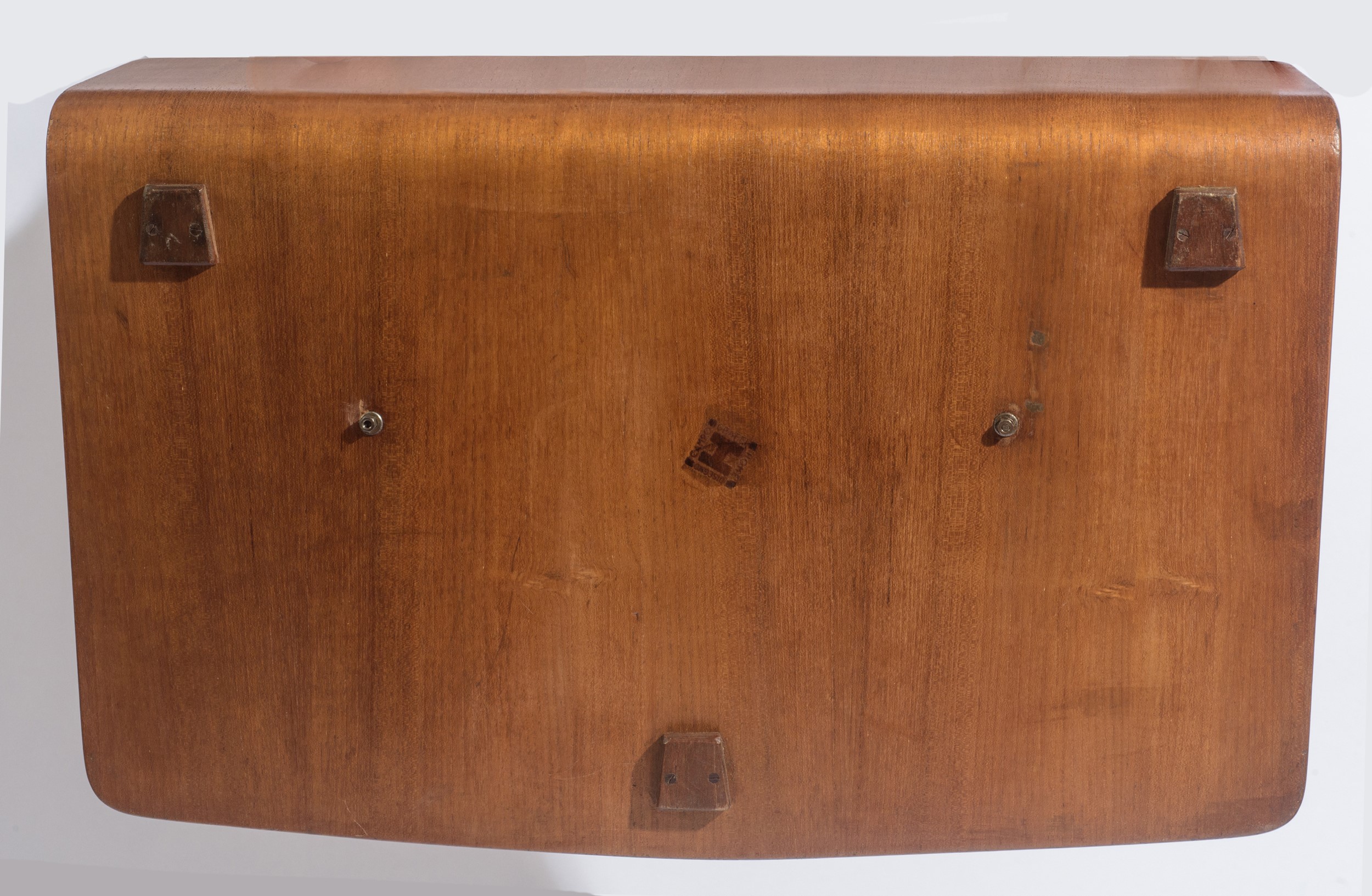 Franco Campo & Carlo Graffi - Appendiabiti in legno curvato e teak con inserti in metallo e ceram...
