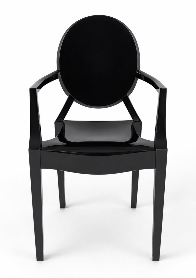 Philippe Starck - Sedia con braccioli mod. Louis Ghost in policarbonato