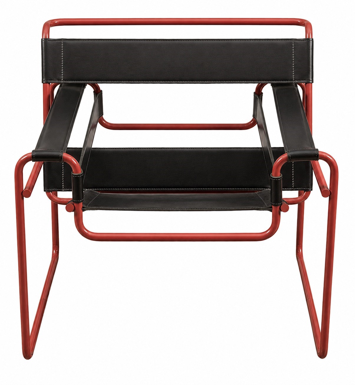 Marcel Breuer - Sedia modello Wassily, metallo laccato e pelle