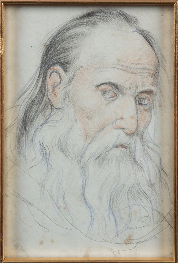 Francesco Grandi - Studio di volto d'uomo
