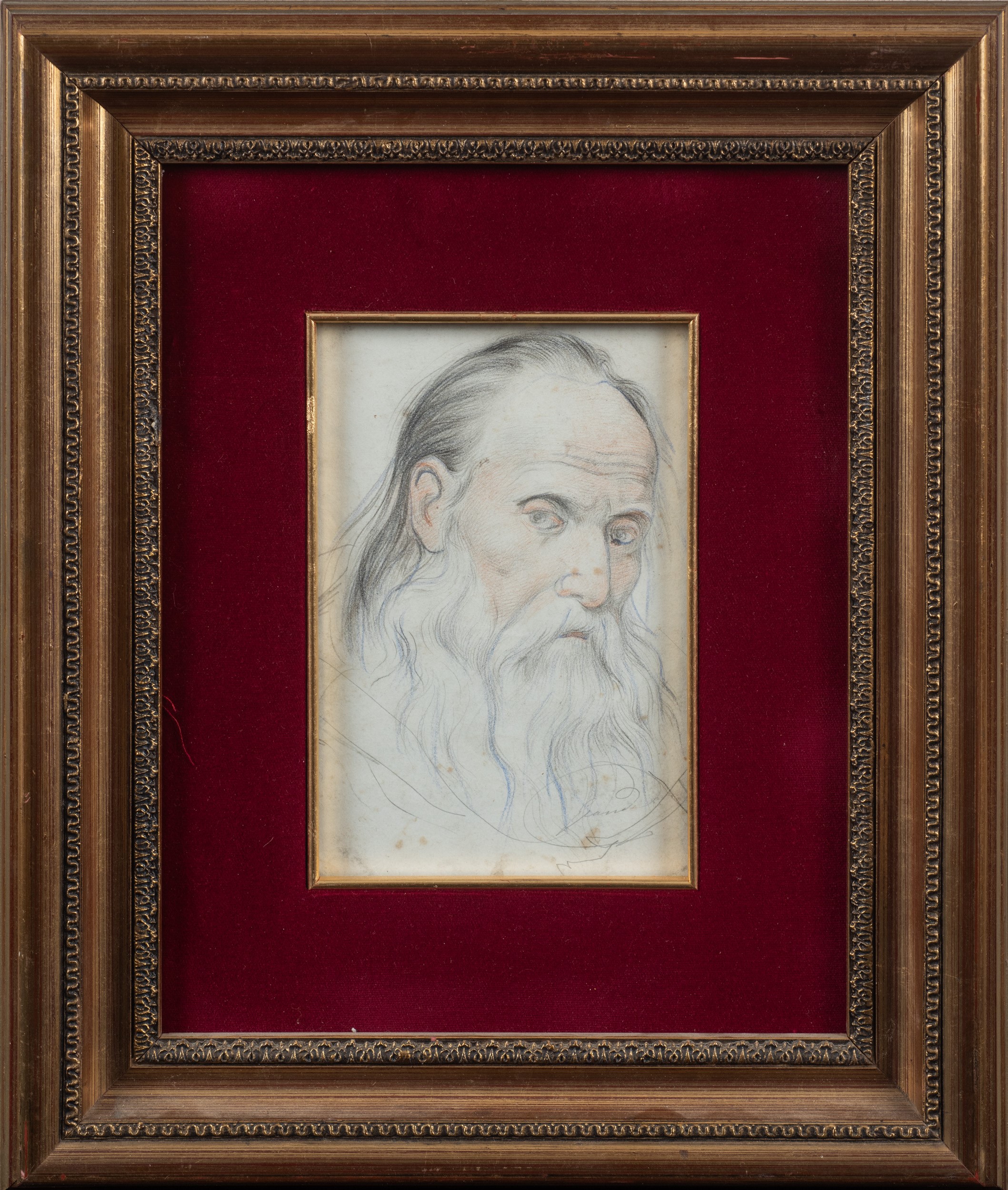 Francesco Grandi - Studio di volto d’uomo
