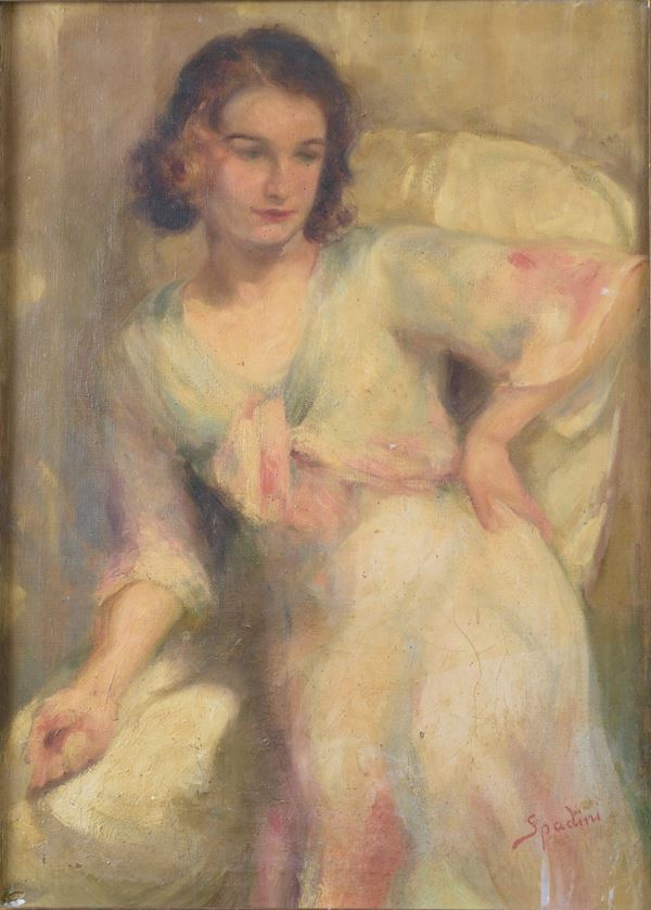 Armando Spadini - Ritratto di fanciulla