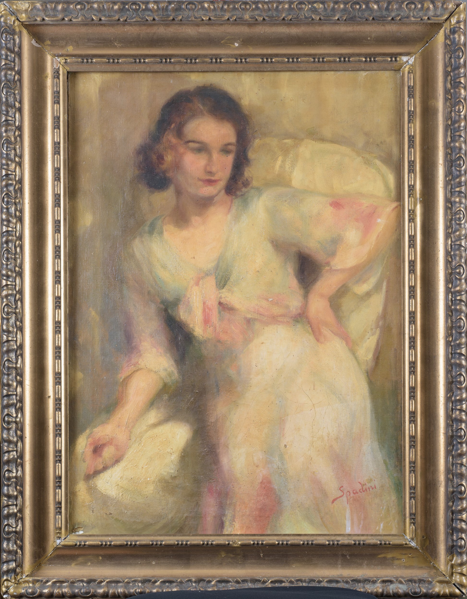 Armando Spadini - Ritratto di fanciulla, olio su tela