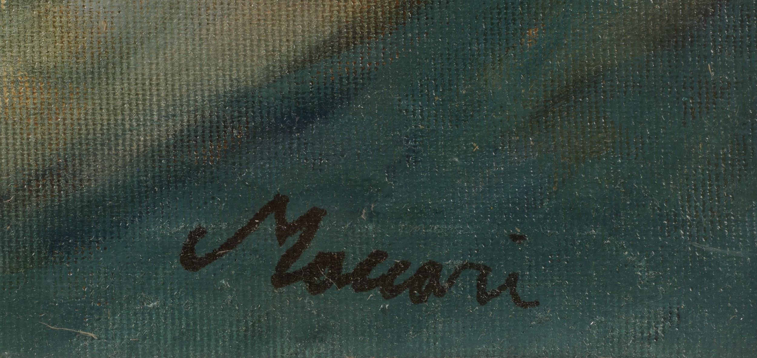 Mino Maccari - Figure, olio su tela