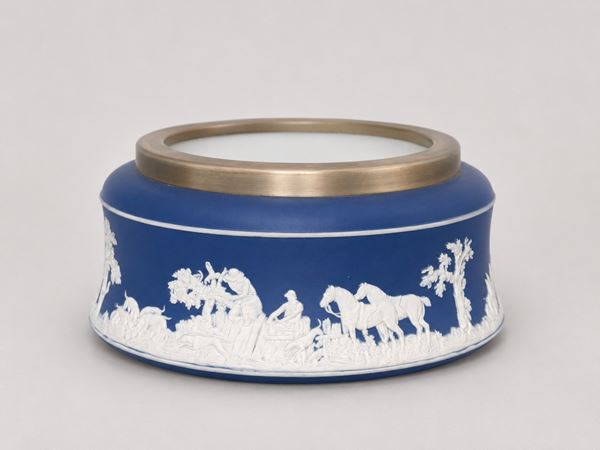 Adams Tunstall - grande vaso in jasperware blu
