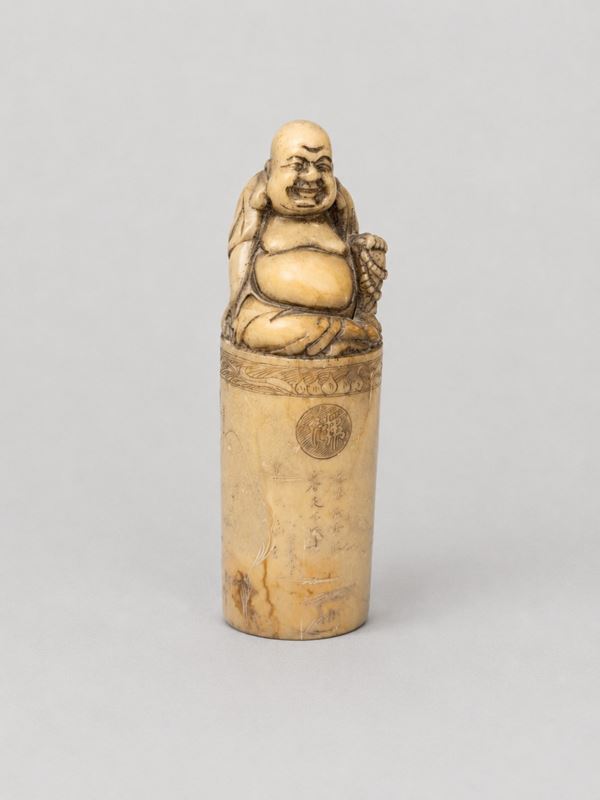 Sigillo (timbro) cinese raffigurante Buddha