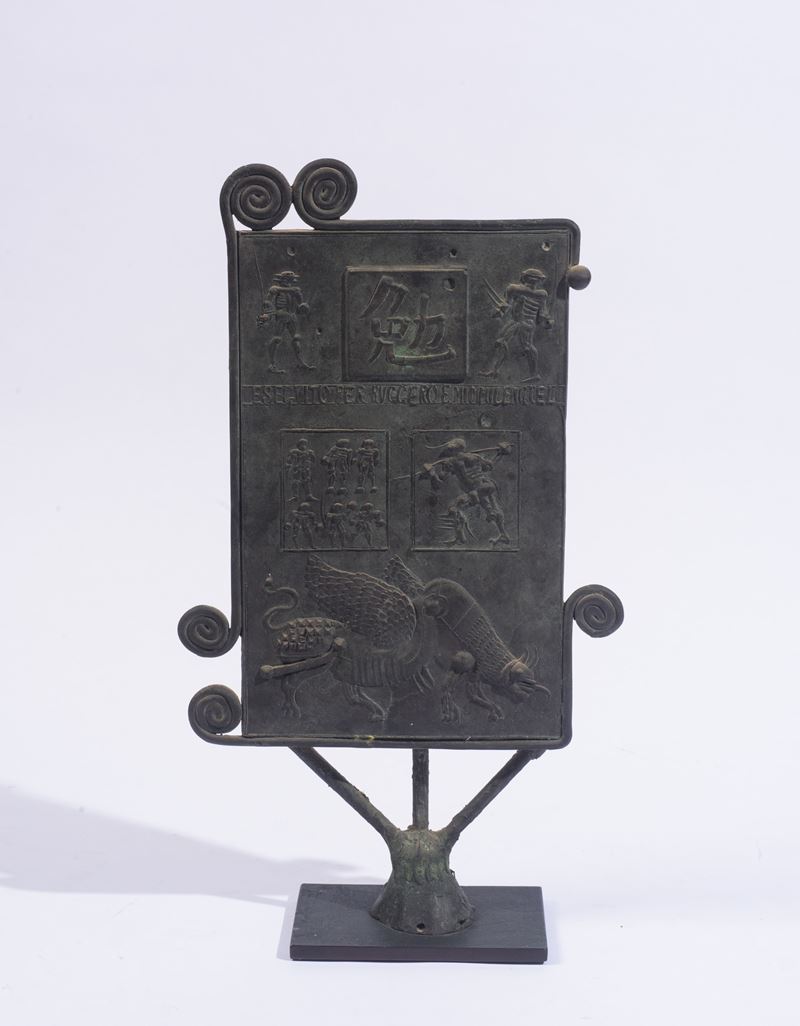 Gaetano Pompa - Bassorilievo in bronzo (esemplare unico), 1984