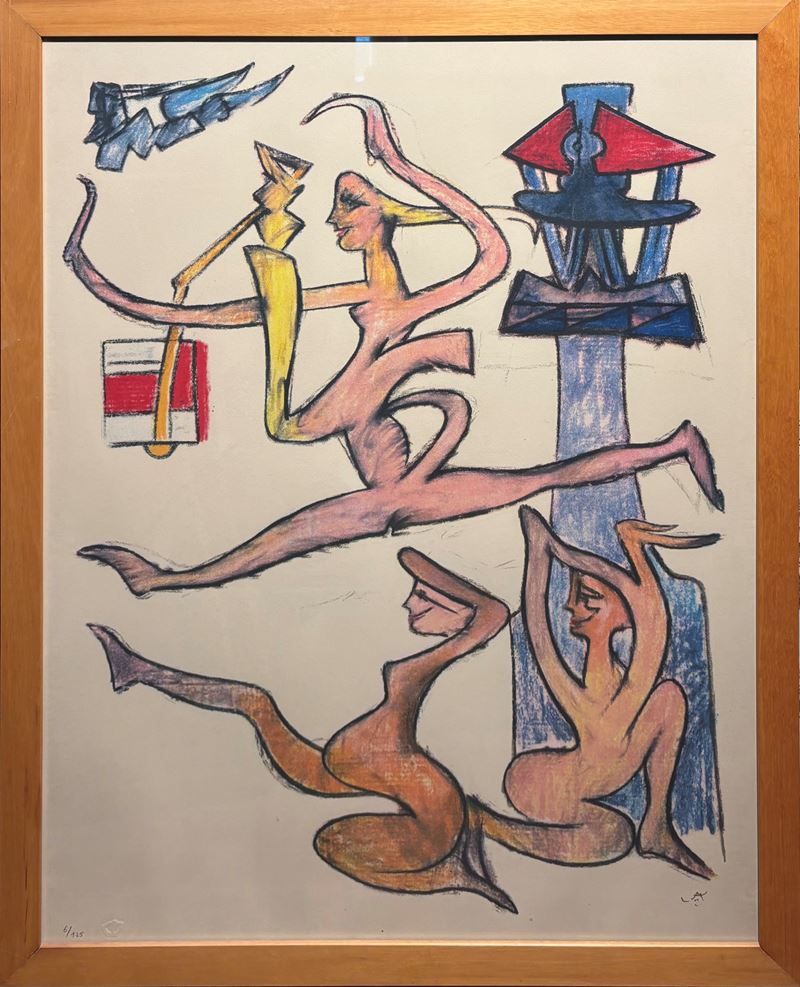 Sebastian Matta - Enerjeros 2, litografia a colori