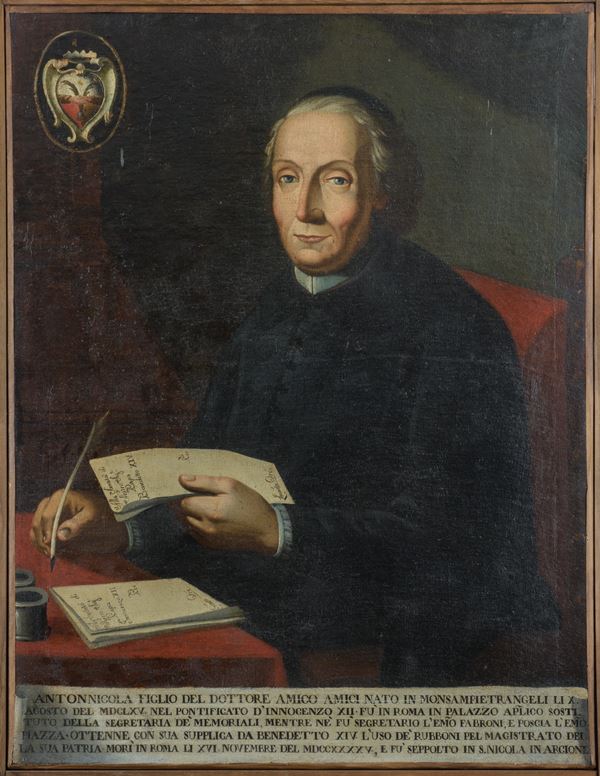 Ritratto del Segretario pontificio Anton Nicola Amici