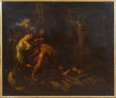 Sansone e Dalila, olio su tela