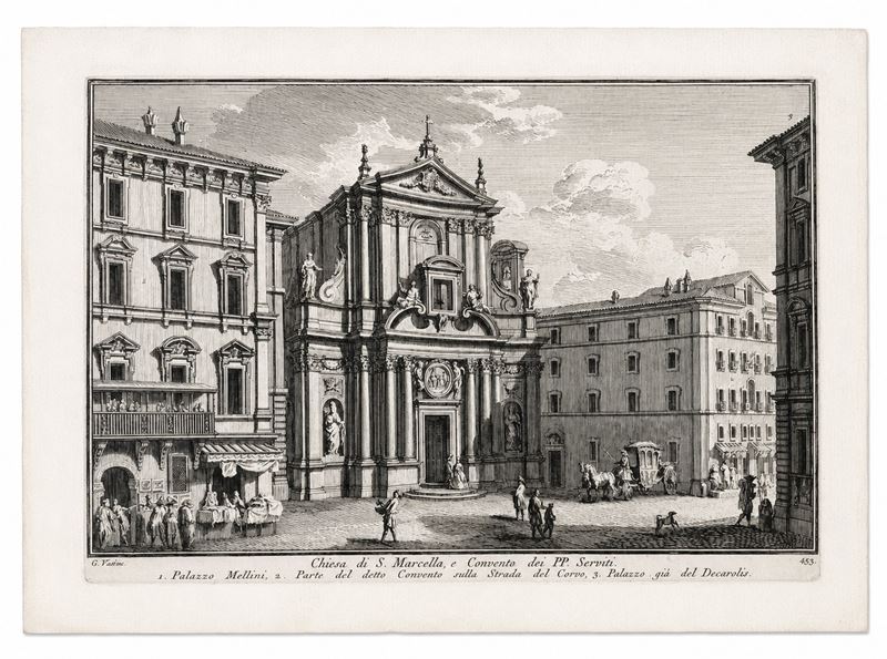 Giuseppe Vasi - Chiesa di S. Marcello e Convento dei PP. Serviti