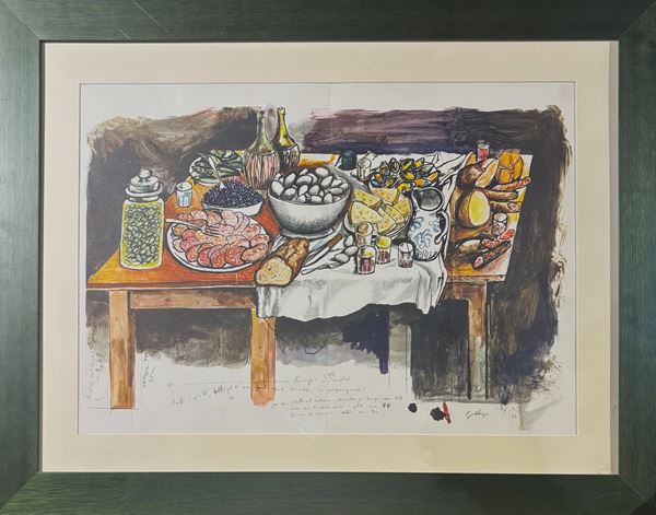 Renato Guttuso - Tavola imbandita