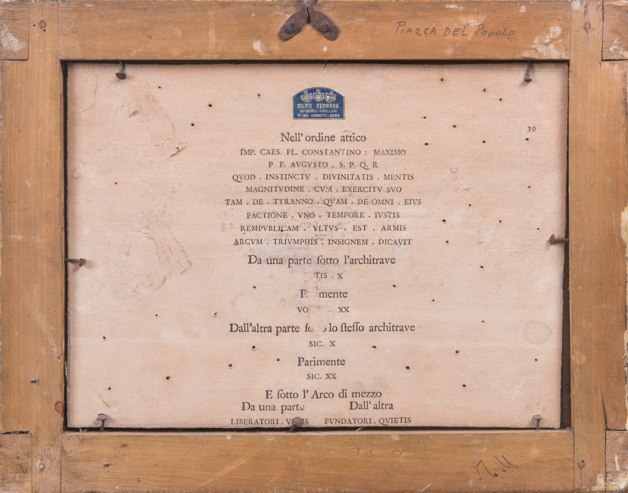 Coppia di vedute di Roma, olio su tavola (XX secolo)